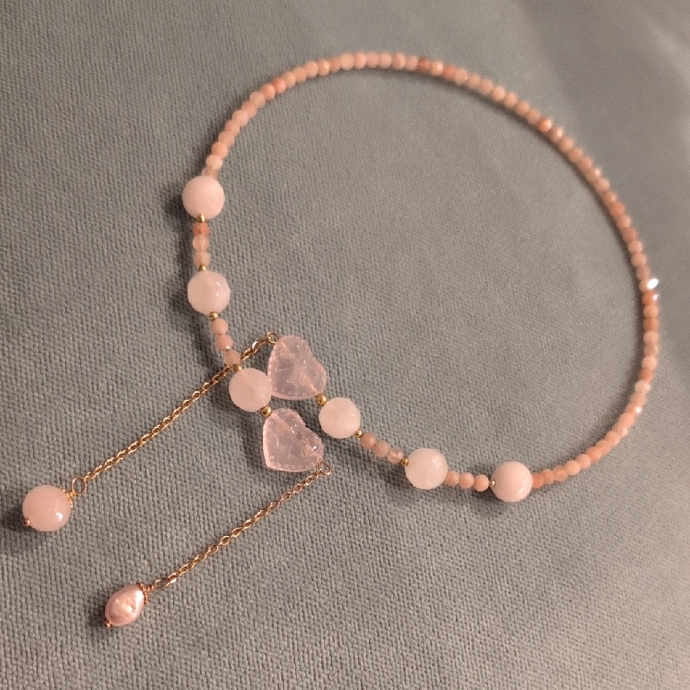 Rose Quartz Open Choker